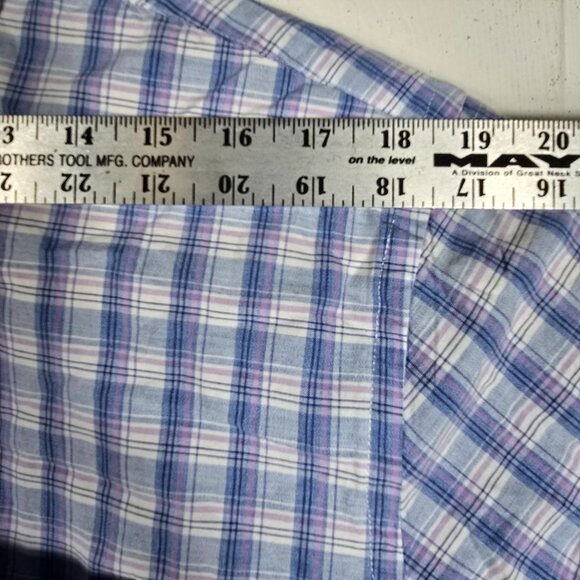 UNTUCKit Button Up‎ Dress Shirt XL Men's Long Sleeve Blue Plaid - Picture 5 of 9